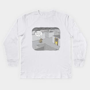 Rat Maze Washrooms. Kids Long Sleeve T-Shirt